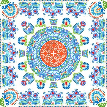 Hungarian embroidery pattern 113 Stock Illustration