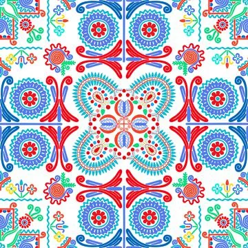 Hungarian embroidery pattern 116 Stock Illustration