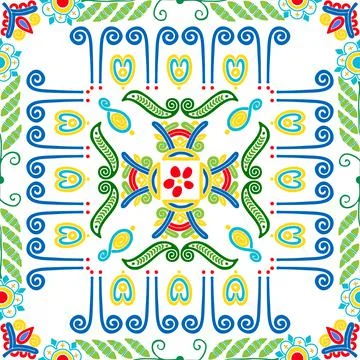 Hungarian embroidery pattern 117 Stock Illustration