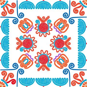 Hungarian embroidery pattern 120 Stock Illustration