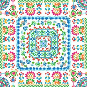 Hungarian embroidery pattern 122 Stock Illustration