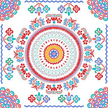 Hungarian embroidery pattern 127 Stock Illustration