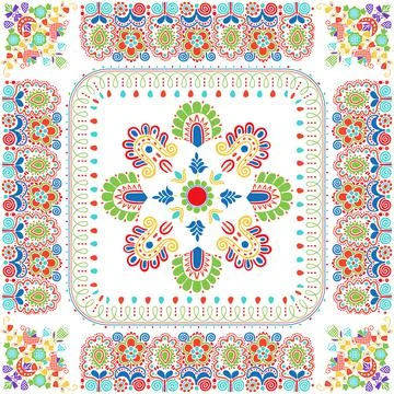 Hungarian embroidery pattern 131 Stock Illustration