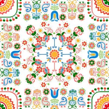 Hungarian embroidery pattern 132 Stock Illustration