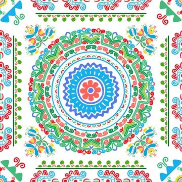 Hungarian embroidery pattern 134 Stock Illustration