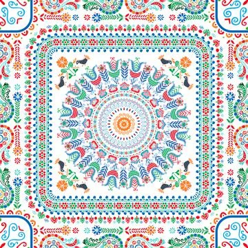 Hungarian embroidery pattern 139 Stock Illustration
