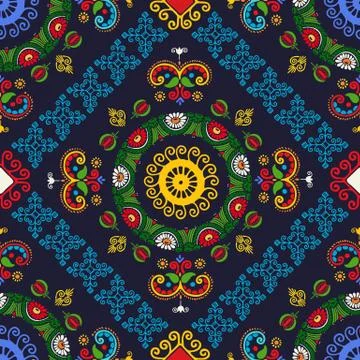 Hungarian embroidery pattern 25 Illustrazione stock