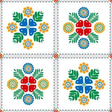 Hungarian embroidery pattern 81 Stock Illustration