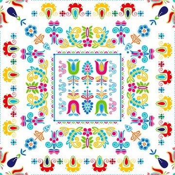 Hungarian embroidery pattern 82 Stock Illustration