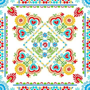 Hungarian embroidery pattern 83 Illustrazione stock