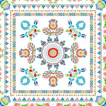 Hungarian embroidery pattern 86 Stock Illustration