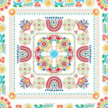 Hungarian embroidery pattern 88 Stock Illustration