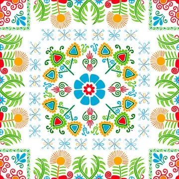 Hungarian embroidery pattern 96 Stock Illustration