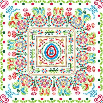 Hungarian embroidery pattern 97 Stock Illustration