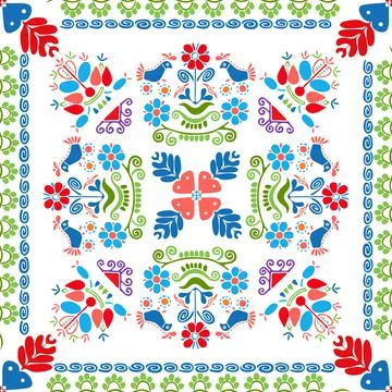 Hungarian embroidery pattern 98 Stock Illustration