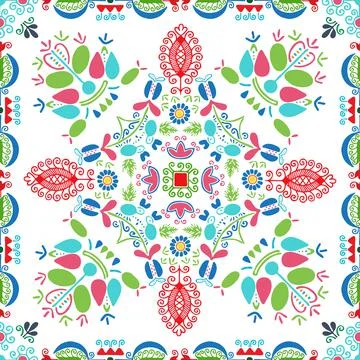 Hungarian embroidery pattern 99 Stock Illustration