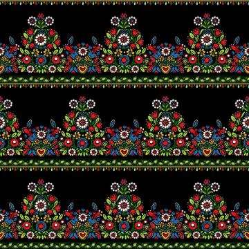 Hungarian embroidery pattern Illustrazione stock