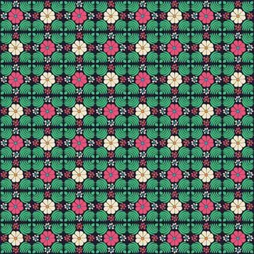 Hungarian embroidery pattern Illustrazione stock