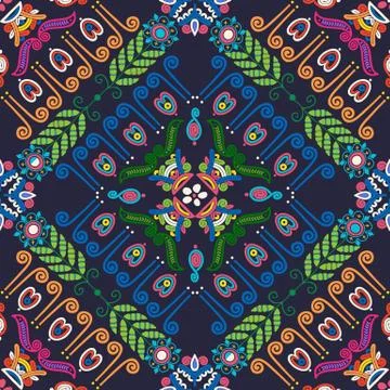 Hungarian embroidery pattern Stock Illustration