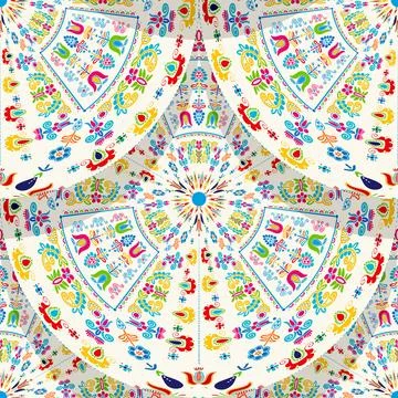 Hungarian embroidery pattern  Stock Illustration