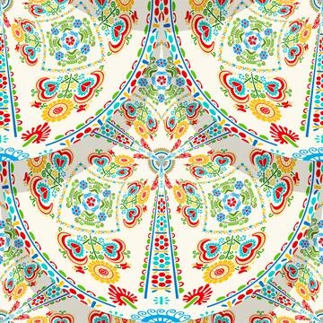 Hungarian embroidery pattern  Stock Illustration