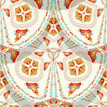 Hungarian embroidery pattern  Stock Illustration