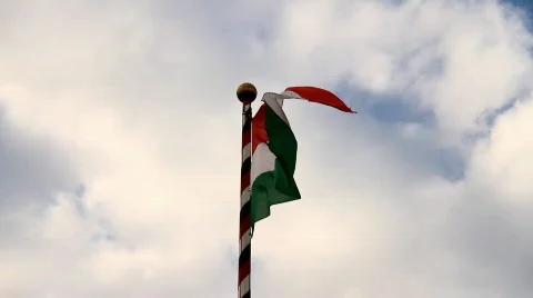 Hungarian Flag 2in1 Stock Footage