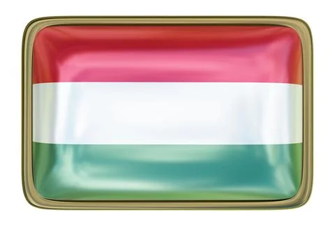 Hungarian Flag Badge Stock Illustration