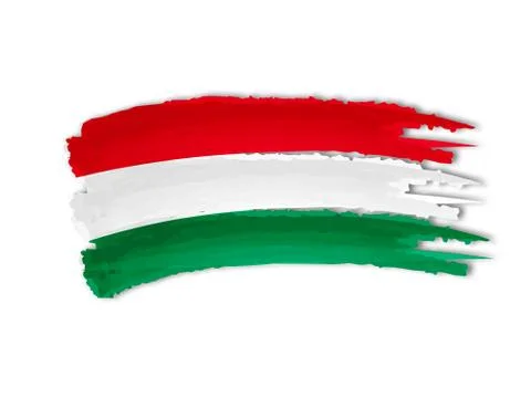 Hungarian flag drawing Stock Illustration