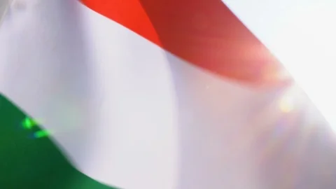 Hungarian Flag Flapping Stock Footage 118964383