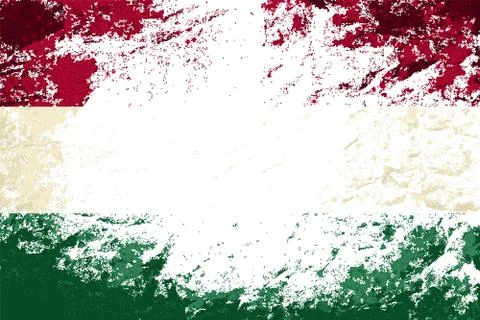 Hungarian flag. Grunge background. Vector illustration Stock Illustration