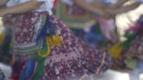 Hungarian folk dancers Stock Footage