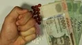 Hungarian Forint HUF, Counting Drugs and Money, Health Care, Colorful Pills HD Footage