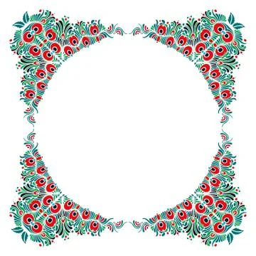 Hungarian frame  vector Stock Illustration