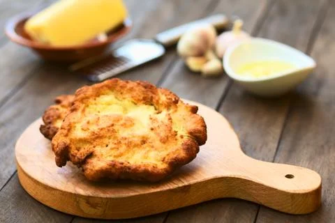 Hungarian langos Stock Photos