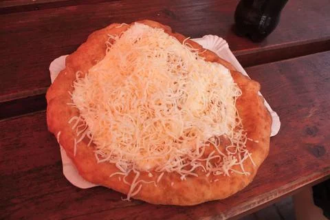 Hungarian langos Stock Photos