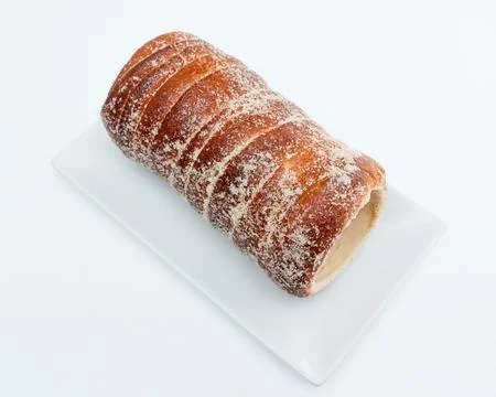 Hungarian rolls on a white background. Stock Photos