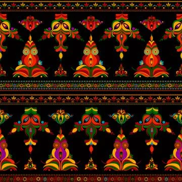 Hungarian seamless vector pattern Illustrazione stock