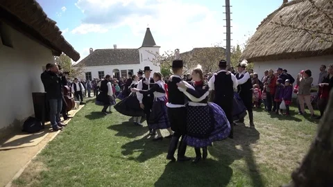 Hungarian traditional dance Stock Footage 75457907