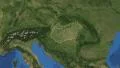Hungary. 3d earth in space - zoom in on Hungary contoured 4k 4k or 4k+ Resolution
