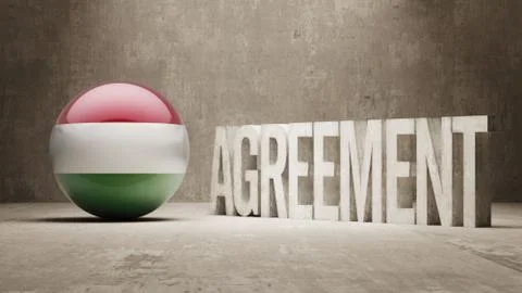 Hungary. Agreement  Concept Stock Illustration
