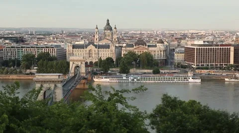 HUNGARY. BUDAPEST. JUNE 2011: view of the city Stock Footage 49592049