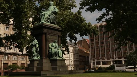 HUNGARY. BUDAPEST. JUNE 2011: view of the city Stock Footage 49594189