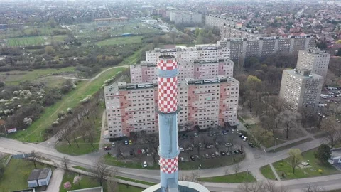 Hungary - Budapest - One of the highest point from the district 15 Video stock 138538675