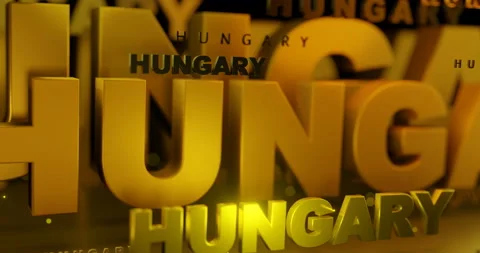 HUNGARY Country Name 3D TEXT,  HUNGARIAN Typography Background Arts  (3D Rendere 動画素材 170246341