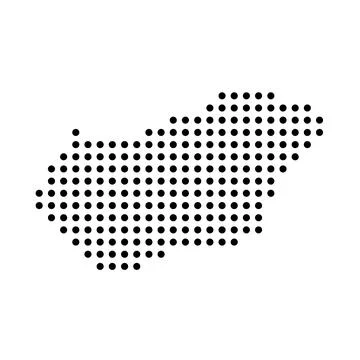 Hungary dotted vector map Stock Illustration