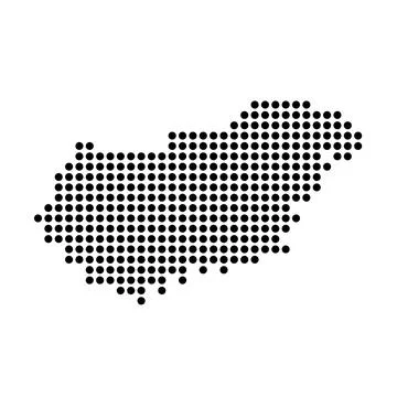 Hungary dotted vector map Illustrazione stock