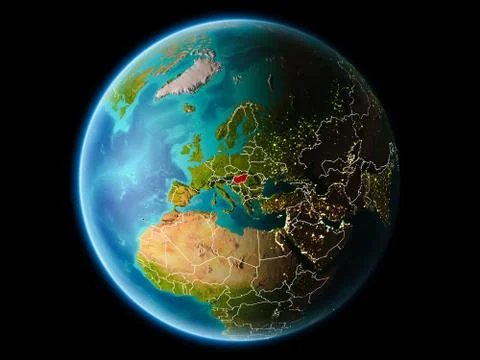 Hungary in the evening Stock Illustration