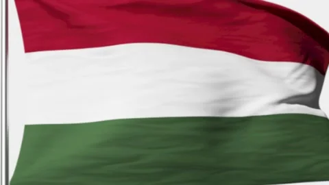 Hungary  flag 3d animation for your next project, smooth wave motion Stock Footage 247716640
