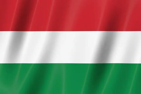 Hungary flag, 3d flag, flag, 3d render,8k Ilustração Stock